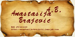 Anastasija Brajević vizit kartica
